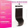 image:imageVe Sunny Seamless Clip ins Human Hair Platinum Blonde Straight 18 InchV2D 2 Natural Dark Brown
