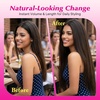 image:imageVe Sunny Seamless Clip ins Human Hair Platinum Blonde Straight 18 InchV2D 2 Natural Dark Brown
