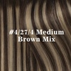 image:imageVe Sunny Seamless Clip ins Human Hair Platinum Blonde Straight 18 InchV3A 4274 Coffee Medium Brown Balayage Blonde