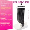 image:imageVe Sunny Seamless Clip ins Human Hair Platinum Blonde Straight 18 InchV3B 1BSliver1B Black Balayage Void Silver