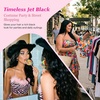 image:imageVe Sunny Seamless Clip ins Human Hair Platinum Blonde Straight 18 InchV3C 1 Jet Black