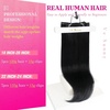 image:imageVe Sunny Seamless Clip ins Human Hair Platinum Blonde Straight 18 InchV3C 1 Jet Black