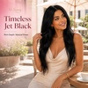 image:imageVe Sunny Seamless Clip ins Human Hair Platinum Blonde Straight 18 InchV3C 1 Jet Black
