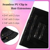 image:imageVe Sunny Seamless Clip ins Human Hair Platinum Blonde Straight 18 InchV3C 1 Jet Black
