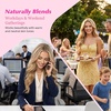 image:imageVe Sunny Seamless Clip ins Human Hair Platinum Blonde Straight 18 InchV3E P1016 Golden Brown Blonde Highlights