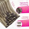 image:imageVe Sunny Seamless Clip ins Human Hair Platinum Blonde Straight 18 InchV3F P860 Midnight Frost Blonde