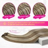 image:imageVe Sunny Seamless Clip ins Human Hair Platinum Blonde Straight 18 InchV3F P860 Midnight Frost Blonde