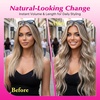 image:imageVe Sunny Seamless Clip ins Human Hair Platinum Blonde Straight 18 InchV3F P860 Midnight Frost Blonde
