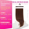 image:imageVe Sunny Seamless Clip ins Human Hair Platinum Blonde Straight 18 InchV4A 30 Warm Copper Red Brown