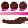 image:imageVe Sunny Seamless Clip ins Human Hair Platinum Blonde Straight 18 InchV4A 30 Warm Copper Red Brown