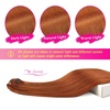 image:imageVe Sunny Seamless Clip ins Human Hair Platinum Blonde Straight 18 InchV4B 350 Orange Copper
