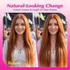 image:imageVe Sunny Seamless Clip ins Human Hair Platinum Blonde Straight 18 InchV4B 350 Orange Copper