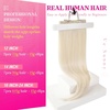 image:imageVe Sunny Seamless Clip ins Human Hair Platinum Blonde Straight 18 InchV5A 60 Moonlit Platinum Glow