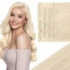 image:imageVe Sunny Seamless Clip ins Human Hair Platinum Blonde Straight 18 InchV5A 60 Moonlit Platinum Glow