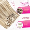 image:imageVe Sunny Seamless Clip ins Human Hair Platinum Blonde Straight 18 InchV5B P1060 Morning Sun on Sand