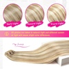 image:imageVe Sunny Seamless Clip ins Human Hair Platinum Blonde Straight 18 InchV5B P1060 Morning Sun on Sand