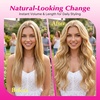 image:imageVe Sunny Seamless Clip ins Human Hair Platinum Blonde Straight 18 InchV5B P1060 Morning Sun on Sand
