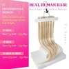 image:imageVe Sunny Seamless Clip ins Human Hair Platinum Blonde Straight 18 InchV5B P1060 Morning Sun on Sand