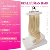 image:imageVe Sunny Seamless Clip ins Human Hair Platinum Blonde Straight 18 InchV5B P2760 Sunlit Honey Blonde Highlights