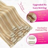 image:imageVe Sunny Seamless Clip ins Human Hair Platinum Blonde Straight 18 InchV5B P2760 Sunlit Honey Blonde Highlights