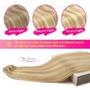 image:imageVe Sunny Seamless Clip ins Human Hair Platinum Blonde Straight 18 InchV5B P2760 Sunlit Honey Blonde Highlights