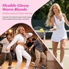 image:imageVe Sunny Seamless Clip ins Human Hair Platinum Blonde Straight 18 InchV5C P18613 Honeyed Blonde Highlight