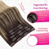 image:imageVe Sunny Seamless Clip ins Human Hair Platinum Blonde Straight 18 InchV6A 41460 Brown Roots to Radiance Blonde Balayage