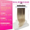 image:imageVe Sunny Seamless Clip ins Human Hair Platinum Blonde Straight 18 InchV6A 41460 Brown Roots to Radiance Blonde Balayage