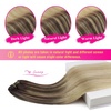 image:imageVe Sunny Seamless Clip ins Human Hair Platinum Blonde Straight 18 InchV6A 41460 Brown Roots to Radiance Blonde Balayage