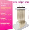 image:imageVe Sunny Seamless Clip ins Human Hair Platinum Blonde Straight 18 InchV6B SUN Arctic Haze Blonde