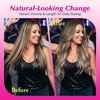 image:imageVe Sunny Seamless Clip ins Human Hair Platinum Blonde Straight 18 InchV7B 8228 Light Brown Ombre Balayage Blonde