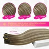 image:imageVe Sunny Seamless Clip ins Human Hair Platinum Blonde Straight 18 InchV7B 8228 Light Brown Ombre Balayage Blonde