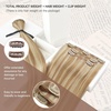 image:imageVe Sunny Seamless Clip ins Human Hair Platinum Blonde Straight 18 InchY1 P2760 Sunlit Honey Highlights