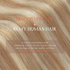 image:imageVe Sunny Seamless Clip ins Human Hair Platinum Blonde Straight 18 InchY1 P2760 Sunlit Honey Highlights