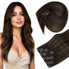 image:imageSunny Hair Clip in Hair Extensions Real Human Hair Brown Balayage