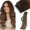 Butterfly-3.#4/27/4 Chocolate Brown Balayage Caramel Blonde
