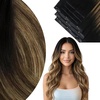 W-1 #1B/4/27 Natural Black Ombre Balayage Brown Blonde