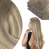 image:imageVe Sunny Genius Human Hair Extensions Clip ins Short BlondeW8 SUN Cool Blonde Ombre