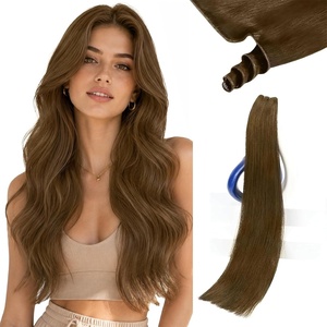 image:imageSunny Hair 18 Inch Genius Weft Hair Extensions Human Hair Blonde 60GGenius 3Cool Brown