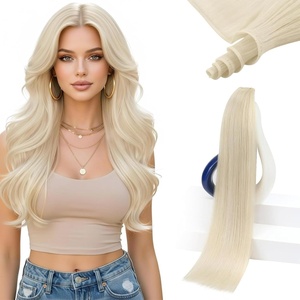image:imageSunny Hair 18 Inch Genius Weft Hair Extensions Human Hair Blonde 60GGenius 60Platinum Blonde