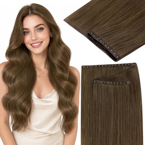 image:imageSunny Hair 18 Inch Genius Weft Hair Extensions Human Hair Blonde 60GPU Butterfly 8 Light Brown