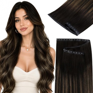 image:imageSunny Hair 18 Inch Genius Weft Hair Extensions Human Hair Blonde 60GPU Butterfly Bala 226Brown Balayage