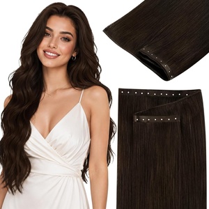 image:imageSunny Hair Butterfly Hair Extensions Human Hair 14 Inch Dark Brown