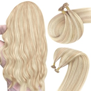 image:imageSunny Hair Ktip Human Hair Extensions Blonde Highlights 18 Inch