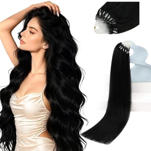 image:imageSunny Hair Micro Link Hair Extensions Human Hair Jet Black Remy