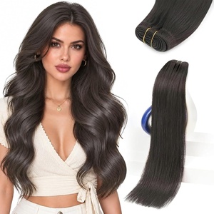 image:imageSunny Hair Weft Hair Extensions Human Hair Dark Brown With BlondeA1 1CMocha Black