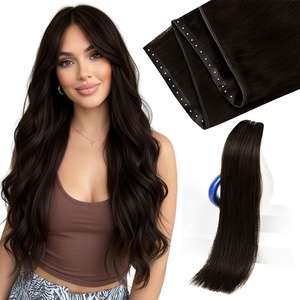 image:imageSunny Hair Weft Hair Extensions Human Hair Dark Brown With BlondeButterfly12ADarkest Brown