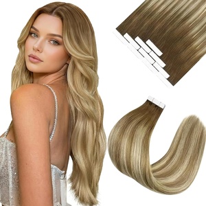 image:imageVe Sunny Hair Tape in Extensions Brown Highlight Blonde 50g 20Pcs Remy1A Tape3822
