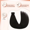 image:image2 Packs Wire Hair Extensions and Ponytail Extension Human Hair Dark Brown 80G 14Inch