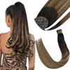 image:imageBundle 2Packs Clip in Hair Extensions 1B427 16inch 7Pcs 120G Ponytail Hair Extensions the Same Color 16inch 80G